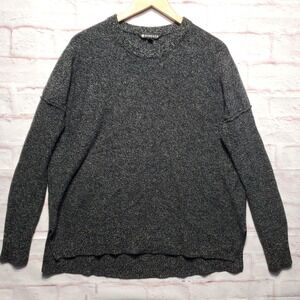 Athleta Sweater Womens‎ Small Gray Wool Cashmere Knit Marled Crewneck Pullover